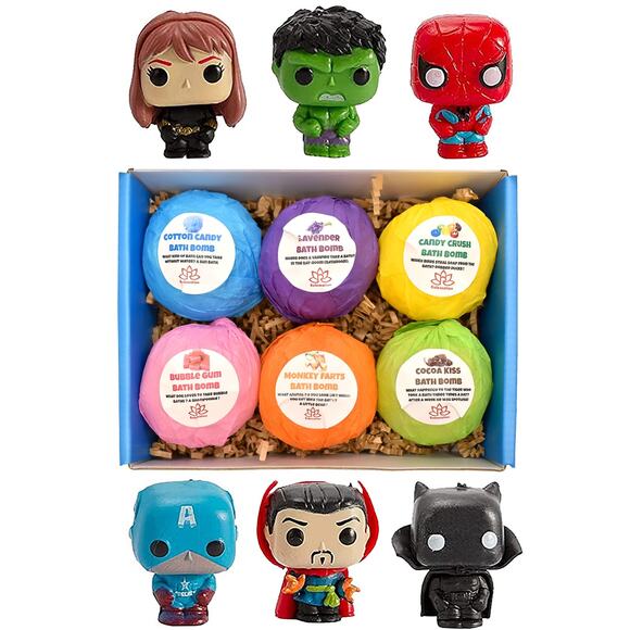 Big Bath Bombs for Kids with Surprise Superhero Toys Inside - Picture 1 of 6